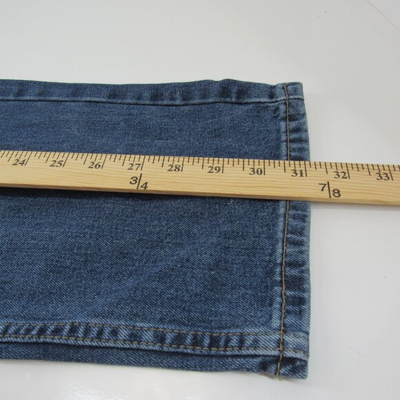 Levi 505 Red Tab Jeans Men's Straight Leg Mid Rise Medium Wash Size 34X31 - Picture 8 of 10